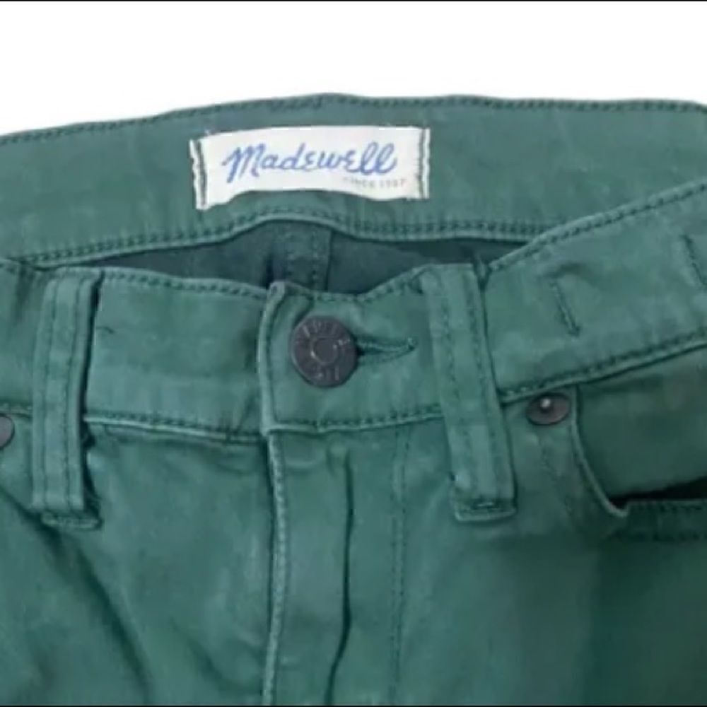 Madewell Skinny Skinny Dark Green Jeans Size 24 Modal Blend - Picture 7 of 8